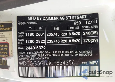 2012 Mercedes-Benz Glk 350 z USA, uszkodzony, nr VIN WDCGG5GB3CF834256